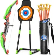 TMEI Bow and Arrow Set for Kids with LED Lights-Archery Set with Suction Cup Arr