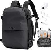 Oumurs Vacpack Vacuum Backpack with Air Pump for Long Travel with Pocket Vacuum 30-40L Expandable Capacity Water-resistant