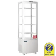 Display Fridge On Counter 1 Door Curved White 235L Polar Desserts Commercial