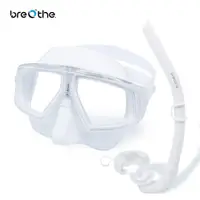 在飛比找PChome24h購物優惠-Breathe水呼吸 低容積自由潛水面鏡