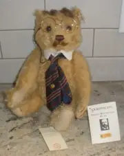 STEIFF TEDDY ROOSEVELT BEAR EAR & BUTTON TAG, CERTIFICATE, PAPER RARE