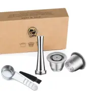 Icafilas Coffee Capsule Reusable for Nespresso Cafe Machine Stainless Steel Pod