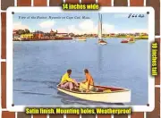 METAL SIGN - Massachusetts Postcard - The Harbor, Hyannis On Cape Cod,