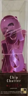 DCWV Chip Chatter FOILED LOWERCASE CHIPBOARD LETTER STICKERS PRETTY! NEW!