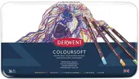 在飛比找樂天市場購物網優惠-【DERWENT 德爾文】軟性色鉛36色-鐵盒裝 DW070