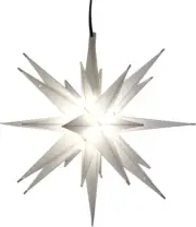 12" Bright White LED Moravian Star Tree Topper - Hanging Outdoor/Indoor Christma