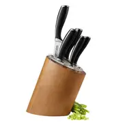 Avanti Wave 6pc Birchwood Knife Block Set - Kitchen Knives 6 Piece