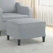 Light Grey Fabric Footstool Ottoman 60x50x41 cm Modern Home Decor