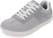 [WHITIN] Womens Wide Feather Sneakers | Canvas Casual Shoes | Zero Drop Sole