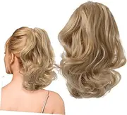 WOFASHPURET Curly Ponytail Extension Claw Clip Hair Pieces for Women Realistic High Temperature Hair Extensions Durable Versatile Styling