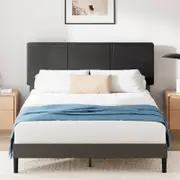 Zinus Double Cambril Bed Frame Fabric Bed Base Upholstered - Dark Grey