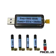 USB RF Power Meter w/ 6GHz/2W/30DB Attenuator 9 Attenuation Curves 0.96" Display