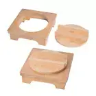 Stone Pot Holder Dish Trivets base Wooden Stone Mat Tray Wooden Base Pan Tray