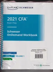 2021 SCHWESER CFA EXAM PREP VOLUME 1 & 2 ONDEMAND WORKBOOK - SEALED NEW