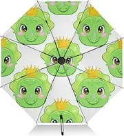 [RPLIFE] Travel Umbrella Windproof Folding Umbrella Compact, Umbrellas for Backpacks/Handbags, Rain, Wind and Sun, Cute Cartoon Dinosaurs Eyes