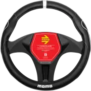 MOMO Supergrip Steering Wheel Cover Black/White (S)