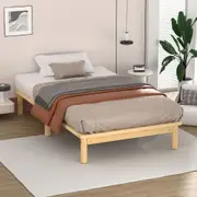 ALFORDSON Bed Frame Wooden Timber Mattress Base Platform Oak - King Single Size