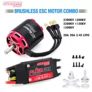 SURPASS HOBBY Brushless Outrunner Motor 20A 30A ESC Combo Set for RC Fixed Wing