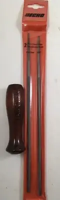 GENUINE OEM Echo 99988801700 5/32" 4.0 MM 2-Pack Chainsaw Files With Wood Handle