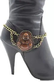 Women Boot Bracelet Metal Chain Gold Fat Belly Man Anklet Bohemian Shoe Charm