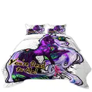 Fantasy Art Purple Rudicorn and Spider Cool Quote Coverlet