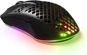 SteelSeries Aerox 3 Wireless Onyx 6-Button 68g Gaming Mouse - 180 Hours Lag-Free - Fast-Charging 15mins > 40 Hours - IP54 Water Resistant - 18K CPI Optical Sensor - Prism 3-Zone RGB Illumination