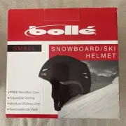NEW Bolle Snowboard / Ski Helmet Model V44SB Size S Small 56 CM Matte Black