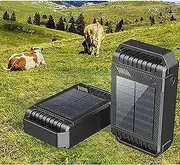 Animal Locator, Solar Animal Tracker for Cattle Sheep Horses Camels, Real-time Positioning, Remote Alarm, One Click Tracking, Multiple Positioning