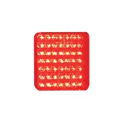 LED Autolamps Red Stop Tail Light 49 LED Lamp 100mm x 100mm 12 Volt Bulk