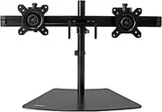 StarTech.com Dual Monitor Stand – Crossbar – Supports Monitors up to 24” – Vesa Mount – Adjustable Computer Monitor Arm