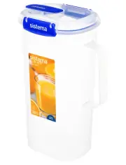 Sistema 2L Juice Klip It Plus Juice Drink Beverage Water Pitcher Jug, Leak Proof