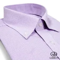 在飛比找ETMall東森購物網優惠-GIBBON 精紡格紋長袖襯衫‧紫色