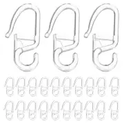 50pcs white curtain rods Sliding Curtain Hooks Bed Curtain Hooks