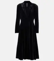 [Norma Kamali] Norma Kamali Velvet blazer dress AU 16 black