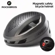 ROCKBROS LED Rear Light Cycling Helmet MTB Road Bicycle Helmet w/ Magnetic Cover