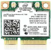 Intel WiFi 5 Wireless-AC 7260 7260HMW Dual Band Wireless Card - 802.11 ac/a/b/g/n & Bluetooth 4.0, PN: 710661-001 756753-001 784639-005 H42618-002 04X6090 04X6010 (OEM Package) [SEVOEM5W004]