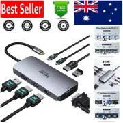 Versatile USB C Multiport Adapter with Dual HDMI - Perfect for Laptops & More