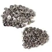 100Pcs Solid Binding Screw Stud Button Nail Rivets Leather Craft Belt Bag Wallet