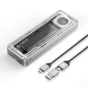 Orico USB4 -AAGM2 NVMe M.2 SSD Enclosure -Transparent USB4 40Gbps M.2 NVMe SSD Enclosure with Cooling Fan [ORICO-AAGM2-U4-SV-BP]