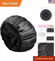 Versatile XL Terry Cloth Shower Cap - Extra Large Waterproof Hair Protection