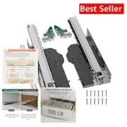 Alloy Steel 12-Inch Soft Close & Push to Open Drawer Slides for Modern Homes