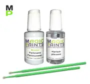 Paint Set Suitable for Opel, Znl / Ghk Nacre White + Clear Varnish, 2 X 20ml