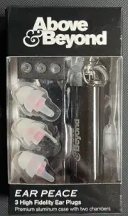 EARPEACE ABOVE & BEYOND High Fidelity Ear Plug Protection Festivals RARE A&B NEW