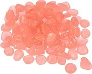 uxcell 100pcs Glow Rocks 8-11mm Glow Pebbles Decoration in The Dark Luminous Stones Decor DIY Decorative Red for Garden, Potted Plant, Fish Tank