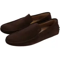 在飛比找Yahoo奇摩購物中心優惠-TOD’S 咖啡色麂皮豆豆休閒鞋(男)