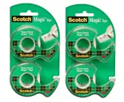 Scotch(R) Magic(TM) Tape in Dispensers 3/4in. x 600in 2 pcs per Pack - 2 Pack
