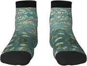 [JBYJBX] Almond Blossom Print Adult Socks Womens Mens Workout Thermal Cozy All-Season Gift Holiday Articles Use
