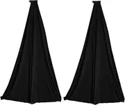 Aswalling Universal Dj Light Speaker Stand Skirt Tripod Scrim Cover with Stretchable Polyester Material, 2 Pcs
