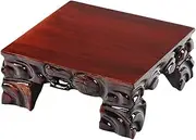 Display Stand Pedestal Retro Wooden Saquare Base Solid Wood Stone Jade Fish Tank Display Stand Vase Flower Pot Buddha Statue Ornaments Wooden Base Bracket Bonsai Pedestal (Size : B)