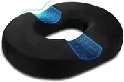 Donut Seat Cushion, Office Chair Cushion, Memory Foam Seat Cushion, Tailbone Ergonomic Car Seat Cushion, Coccyx Pain Relief Cusion, Pressure Relief Hemorrhoid Cushions for Chair, Napped(43*35*7cm)